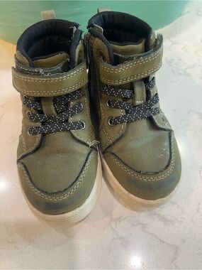 Target Olive Green and Black Kids High-Top Boots